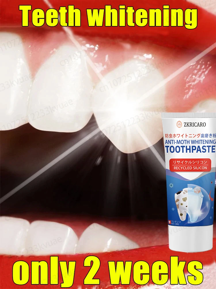 

Teeth whitening toothpaste. Removes tartar, yellow teeth, tartar and freshens breath. Prevent tooth decay