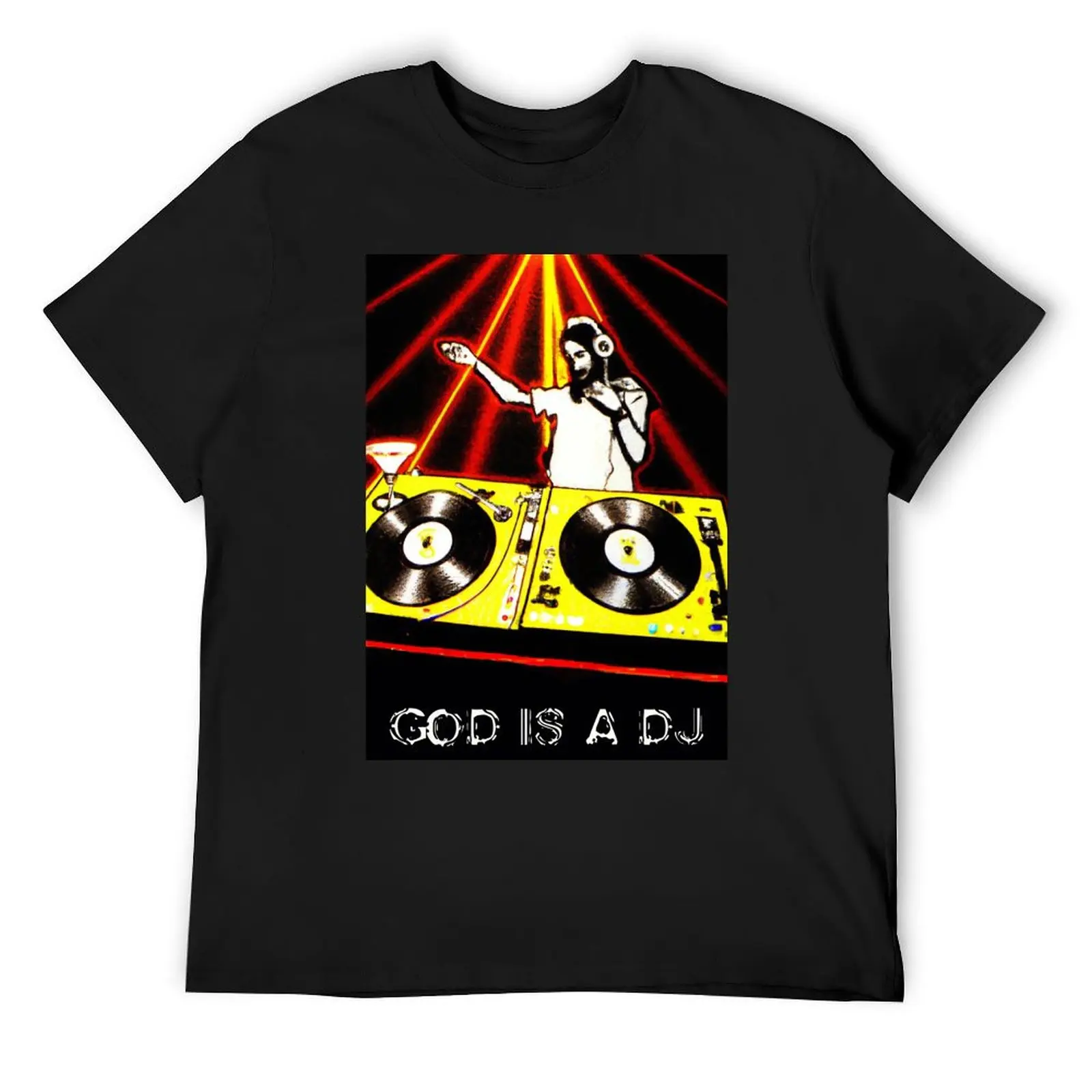 God is a DJ T-Shirt boys whites oversized graphic tee anime tshirt vintage t shirts mens t shirt