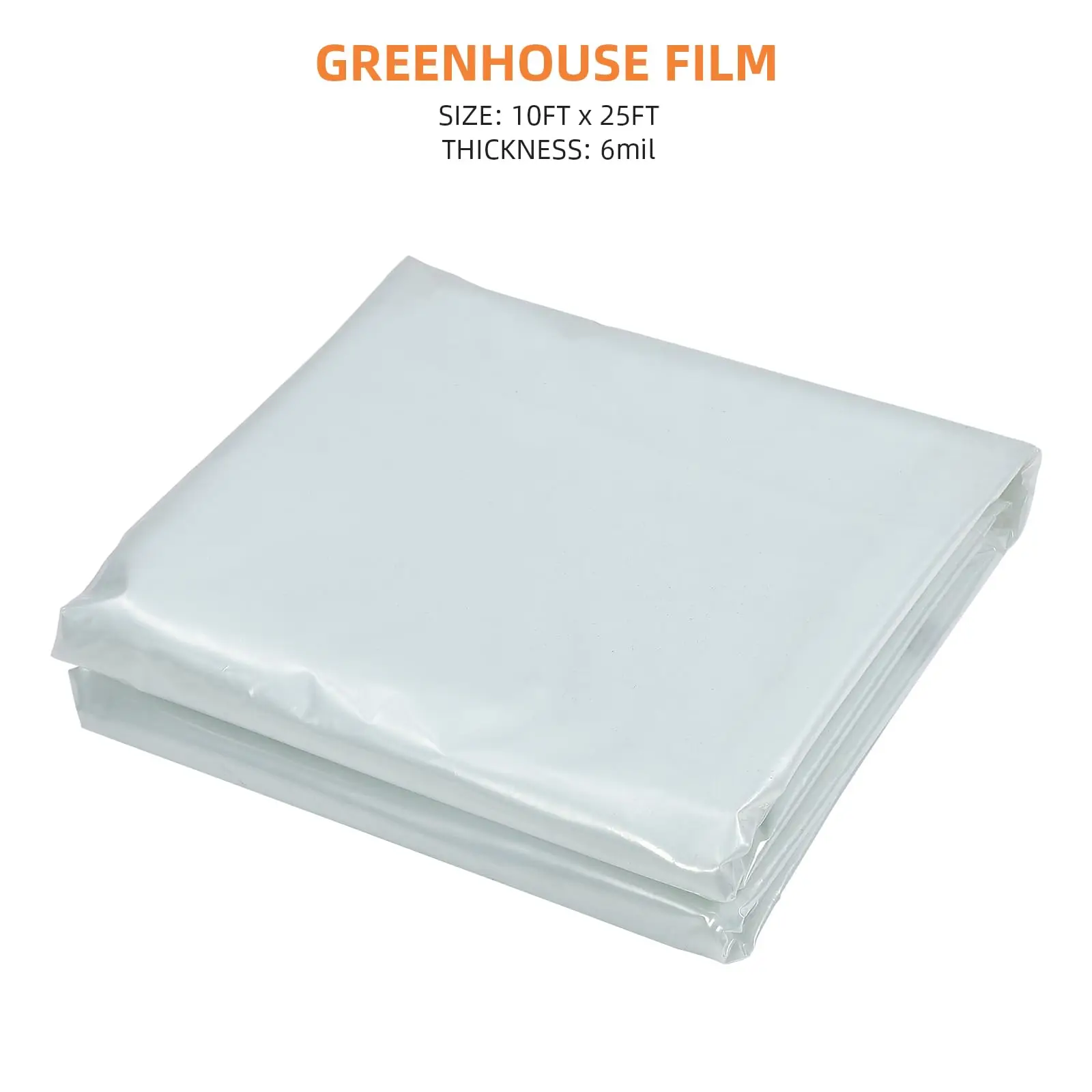 PioneerWorks Greenhouse Plastic Sheeting Film Cover Polyethylene Greenhouse Film 6 Mil Heavy Duty Plastic Sheeting UV Resistant