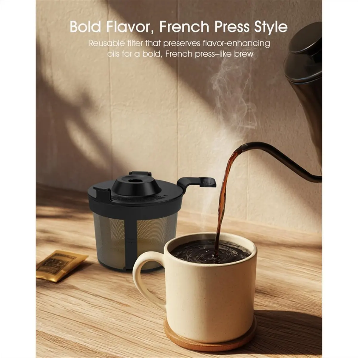 Permanent Coffee Filter for PB051 / PB040 / PB041ST - Compatible with Pods & Grounds Coffee Maker