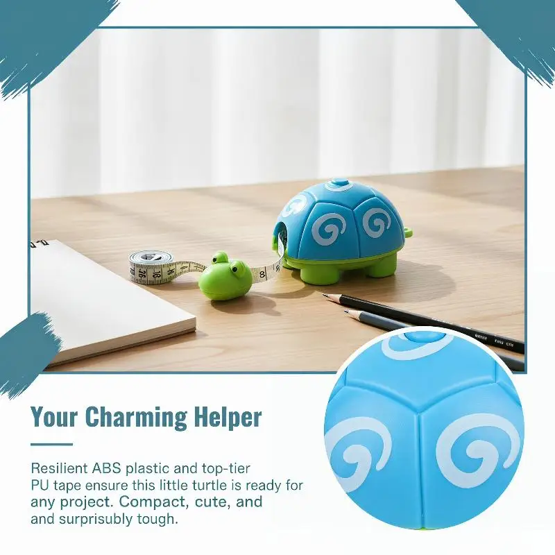 Cute Turtle Shape Retractable Measuring Tape Portable Mini Soft Ruler For Body Sewing Clothing Measurement Home Office Daily Use