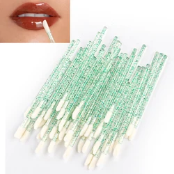 50 Pcs Lip Brush Crystal Eyelash Extension Brushes Mascara Applicator Lipstick Wands Set Women MakeUp Brushes Tools