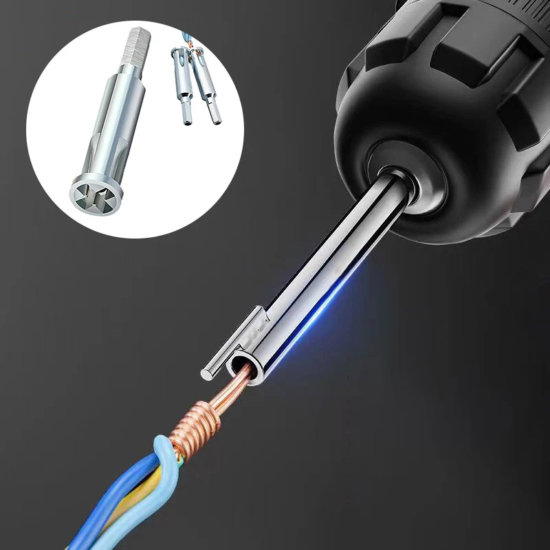 Wire Stripping And Twisting Tool, 2024 New Wire Twister Tool For Drill Automatic Wire Stripper Cable Wire Connector Tool