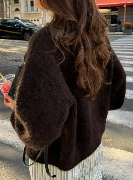 

Women's Sweater Coat New Fashion Daily Clothing Autumn & Winter Female Casual and Minimalist Button Long-Sleeve Jacket