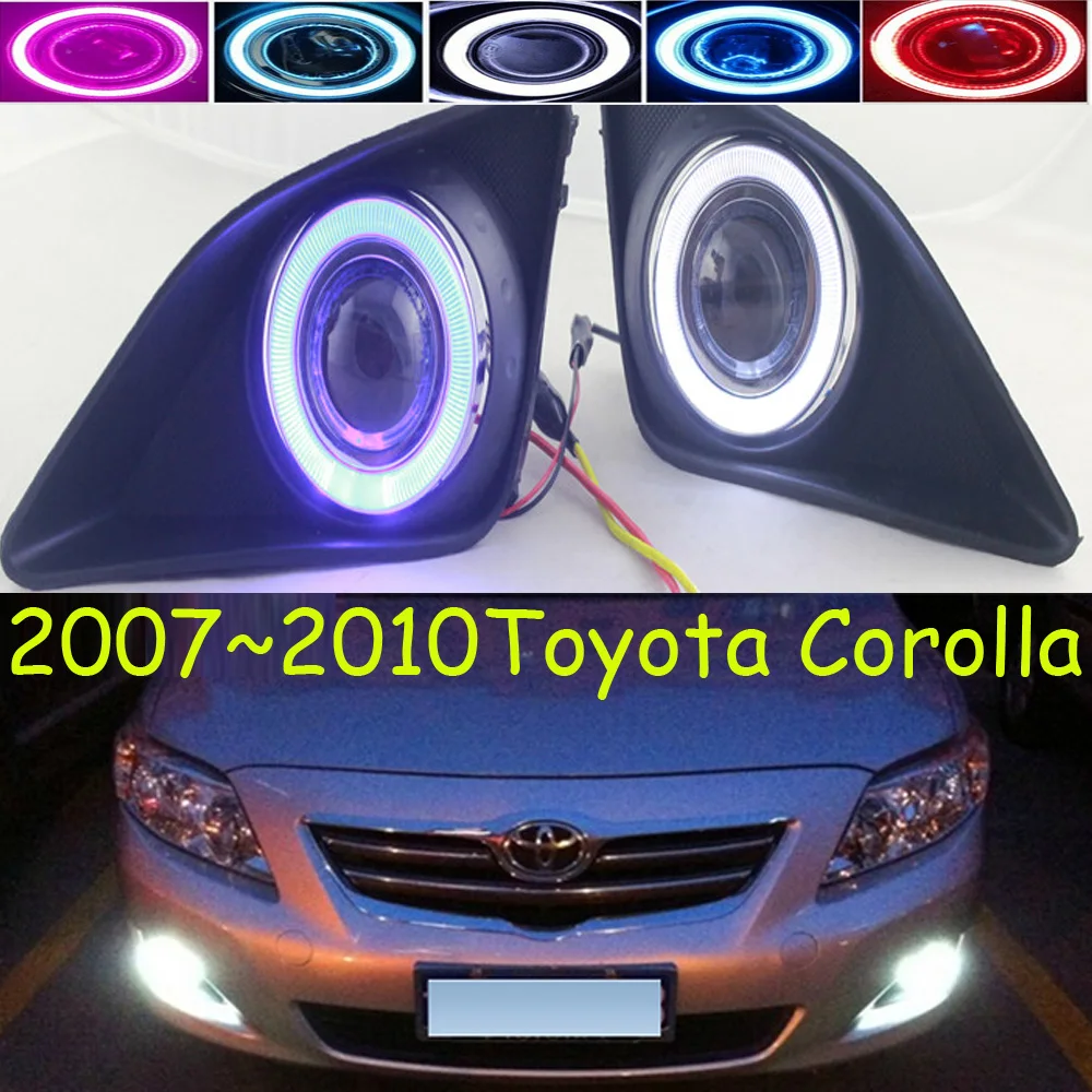 

car bumper headlight for Toyota corolla fog projector lens light 2007~2010y car accessories CCFL for toyota corolla headlamp