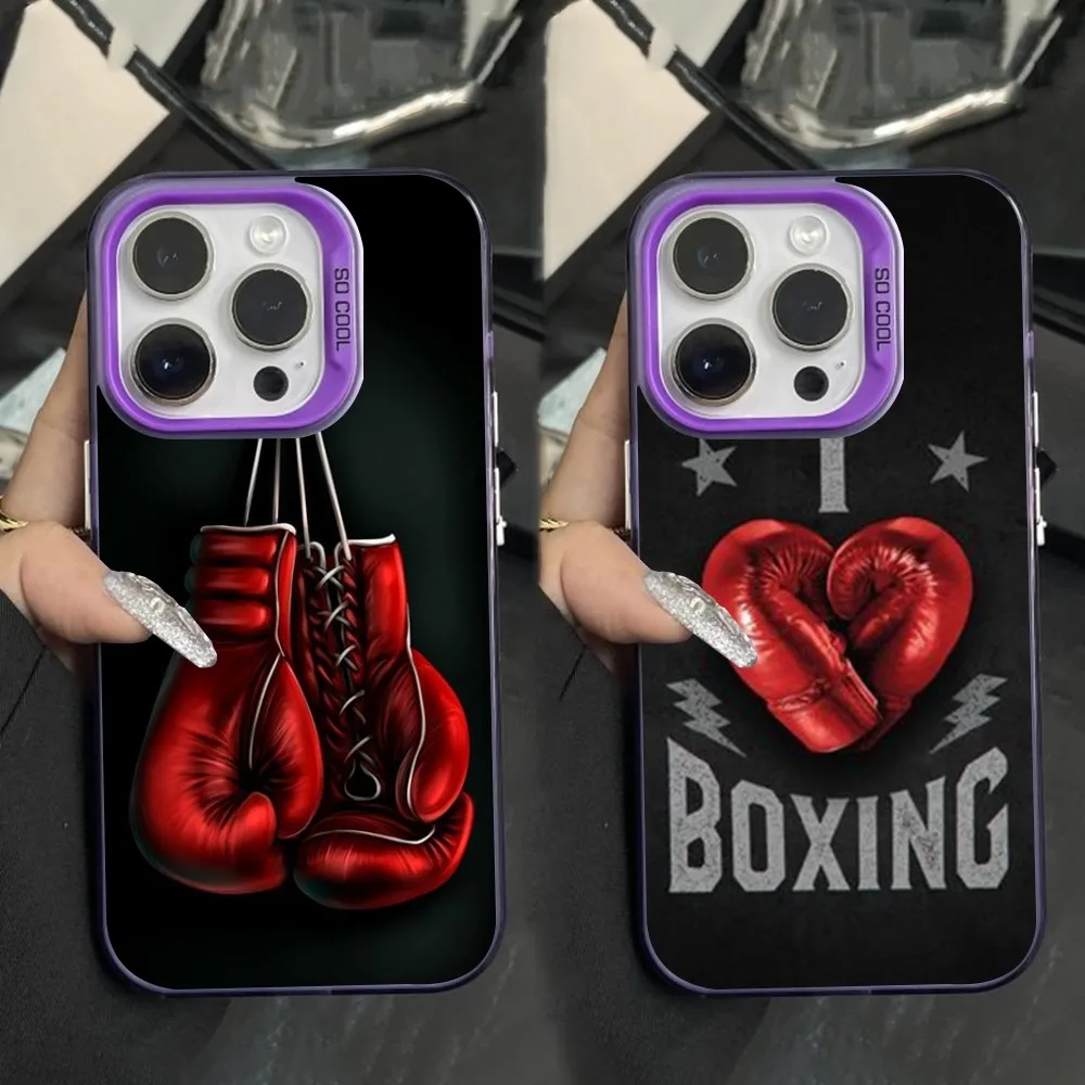 

I Love Kick Boxing Phone Case For iPhone 16,15,14,13,12,11,Mini,Pro,SE,MAX Purple Matte Silicone Cover