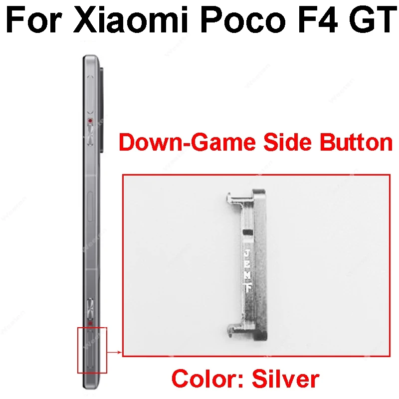 For Xiaomi POCO F4 GT F4gt 21121210G Side Power Volume Button Toggle Triggers Key Small UP Down Slip Game Volume Button Flex