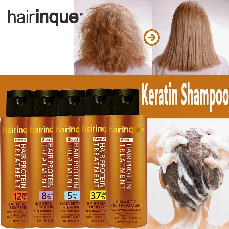 

Hair Care Products Shampoo Use Before Formalin Keratin 100ml Keratin Hair Treatment Straightening Repair Damage Curly