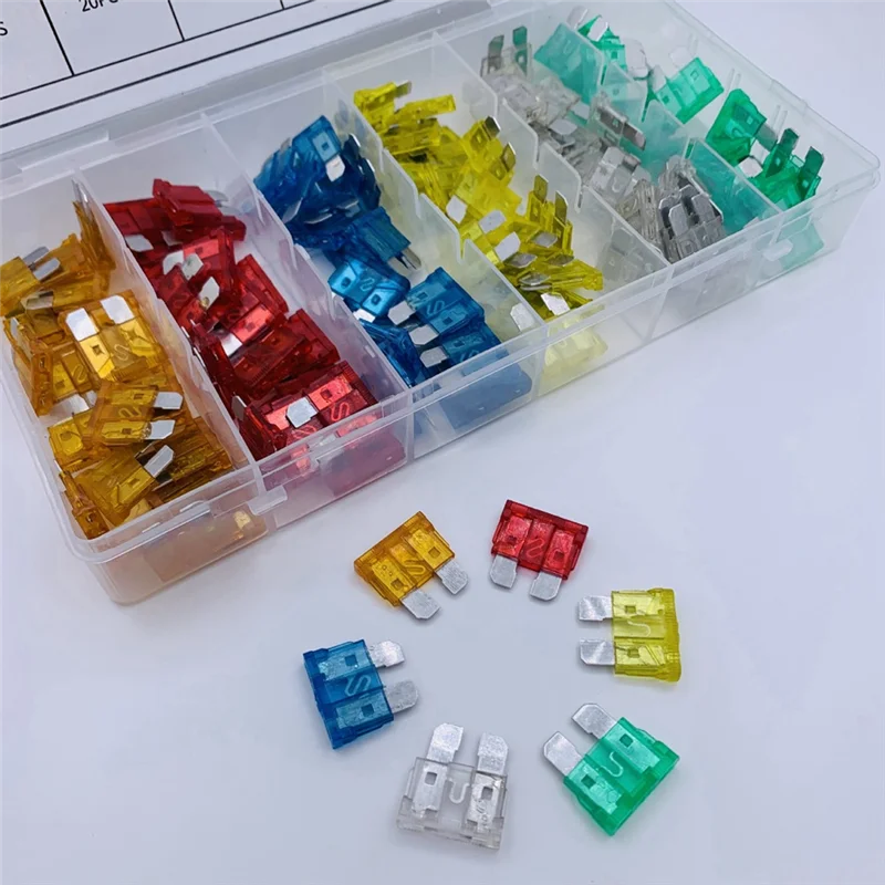 ABUL-120PCS Fuse Car Kit Assorted Auto Car Truck Standard Blade Fuse Assortment 5A 10A 15A 20A 25A 30A Automotive Fuse Parts