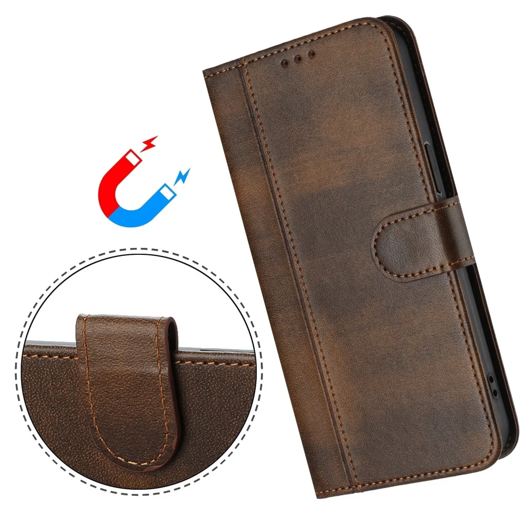 Retro Leather Phone Wallet Case For Nokia HMD Skyline Fuison Pulse Plus Pro X30 G22 G21 G20 G11 G10 C32 C30 C22 C20 Flip Cover - view 4