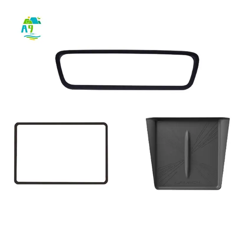 A09E-Car Center Console Wireless Mat Screen Protect Frame Rearview Mirror Frame For Tesla Model Y Juniper 2025