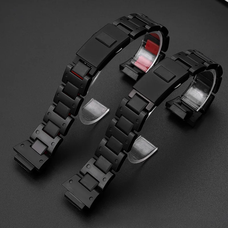 

Plastic steel bracelet For Casio block DW5600/5610/GW-B5600 GA-2100 modified composite plastic steel watch band 16mm wristband