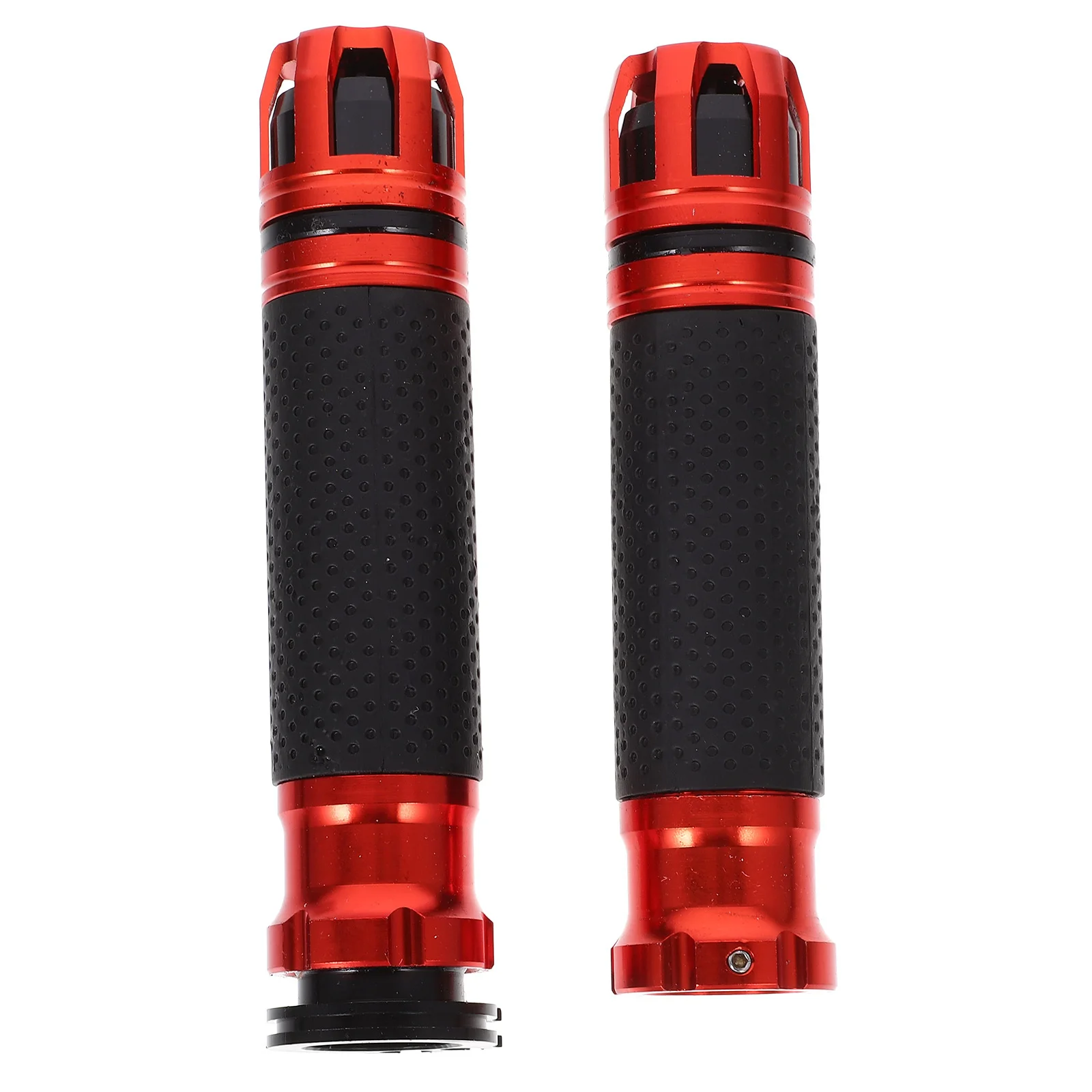 

2pcs Motorcycle Accelerator Handle Sleeve 25Mm 23Mm Aluminum Alloy Rubber Grip For Throttle Handlebar Metal Grips Cover Cnc