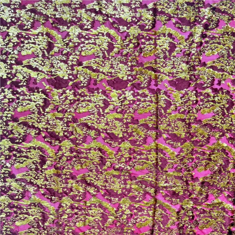 Abito su misura di fascia alta e cheongsam realizzati in tessuto viscosa jacquard broccato di velluto intrecciato