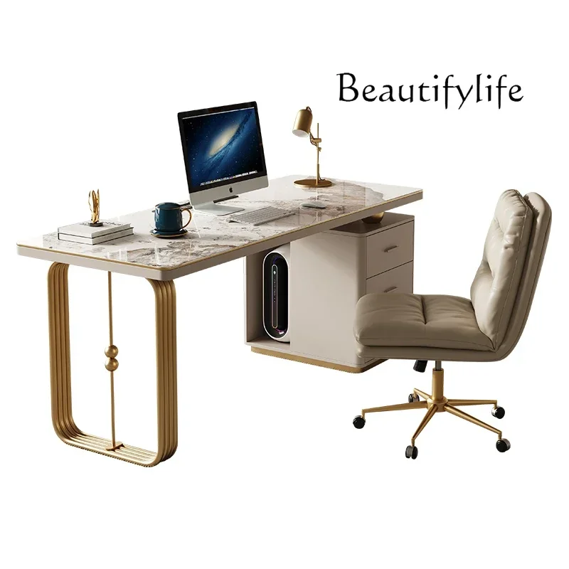 Nordic high-end rock slab desk modern simple home desk  escritorio   طاولة قيمينق    standing desk   테이블