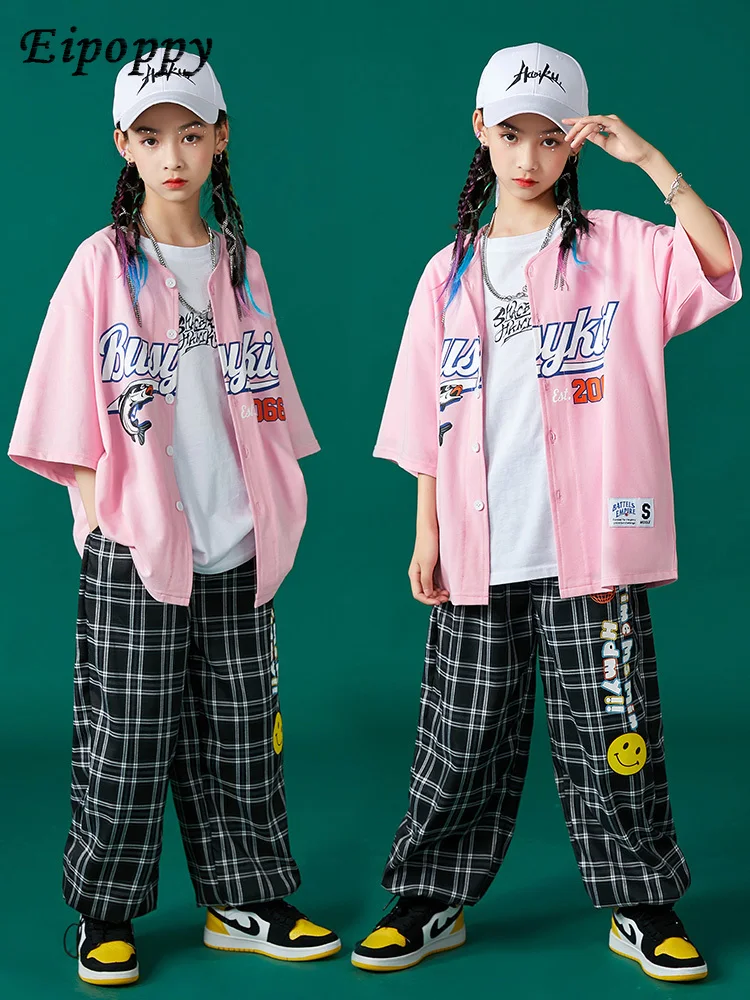 بدلة ملابس الهيب هوب العصرية للأطفال ، أزياء أداء الجاز ، الأولاد والبنات