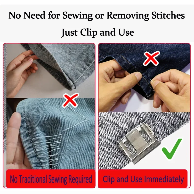 New Clothing Clips for Trouser Leg Shortening Invisible Fixing No Sew Hidden Hem Prevent Dragging Window Screen Fixing Buckles - Image 5