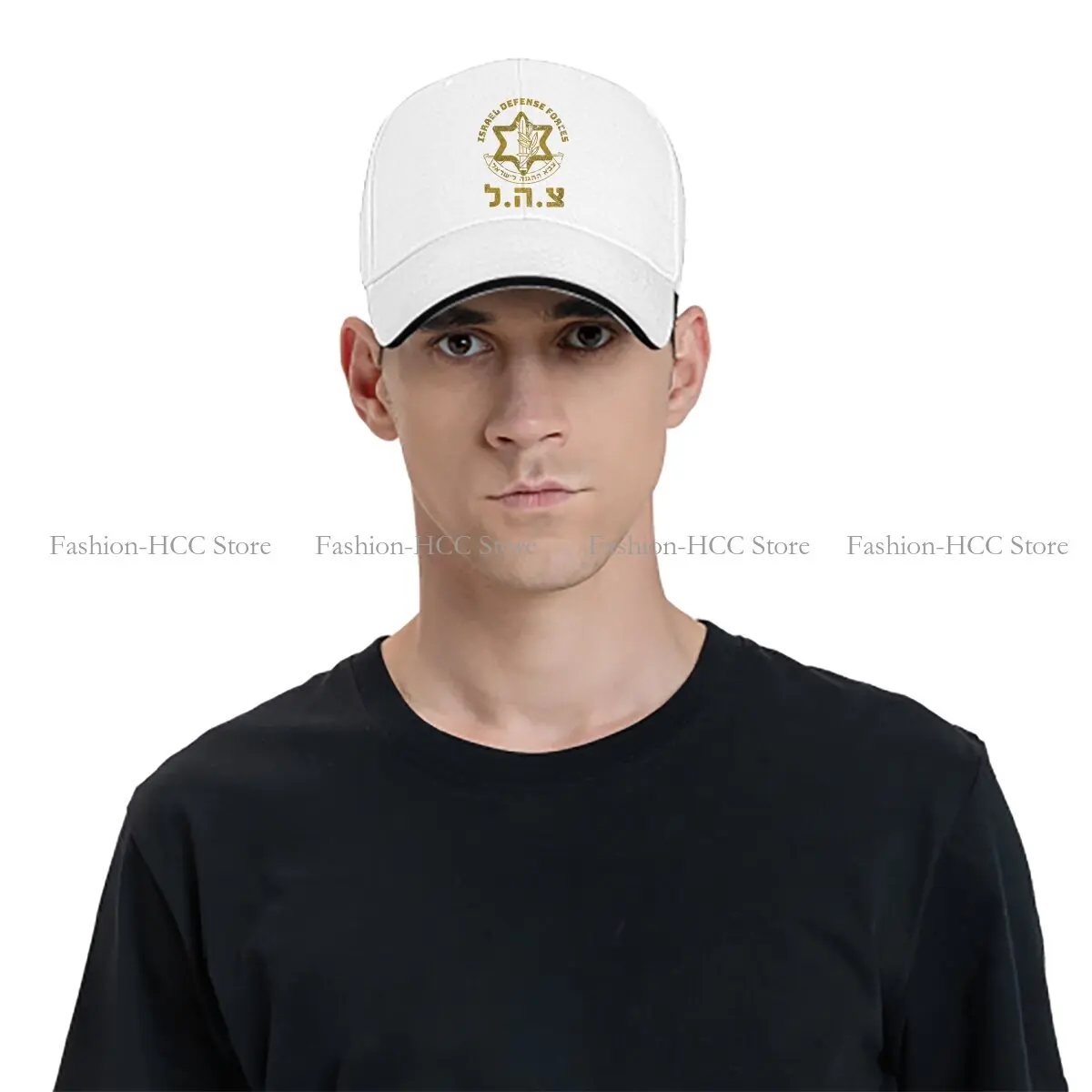 Pure Color Dad Hats Symbol Hebrew  Judaica Shalom Zava Tzahal Art Hat Baseball Caps IDF Israel Defense Forces Army Peaked Cap