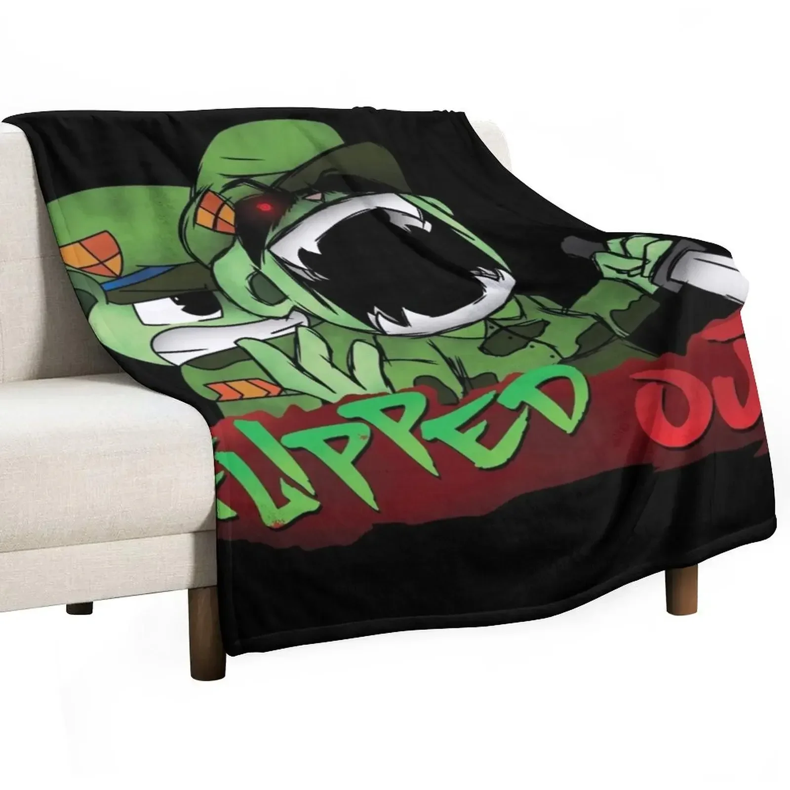 fnf htf flippy vs fliqpy graffiti Throw Blanket Large Hairy Sofa Throw Blankets