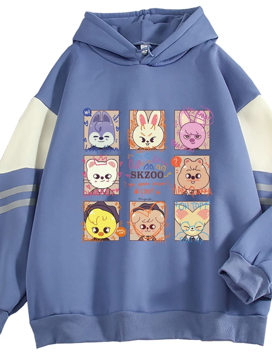 Loose Fit Men's Sweatshirt Casual Long Sleeve Printed Cartoon Animal Autumn Winter Street Style Top Trendy Men's Clothing