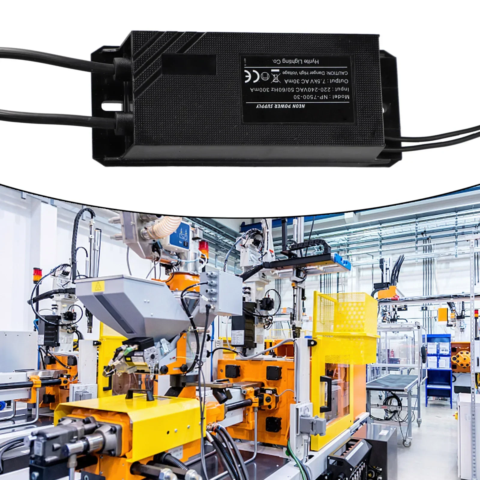 

Трансформатор NP-7500-30, 146x57x35 мм, 220В-240В, 30мА, 7.5кВ, 7.5м, для неоновых ламп, надежный, 7500В, 30мА, электронный