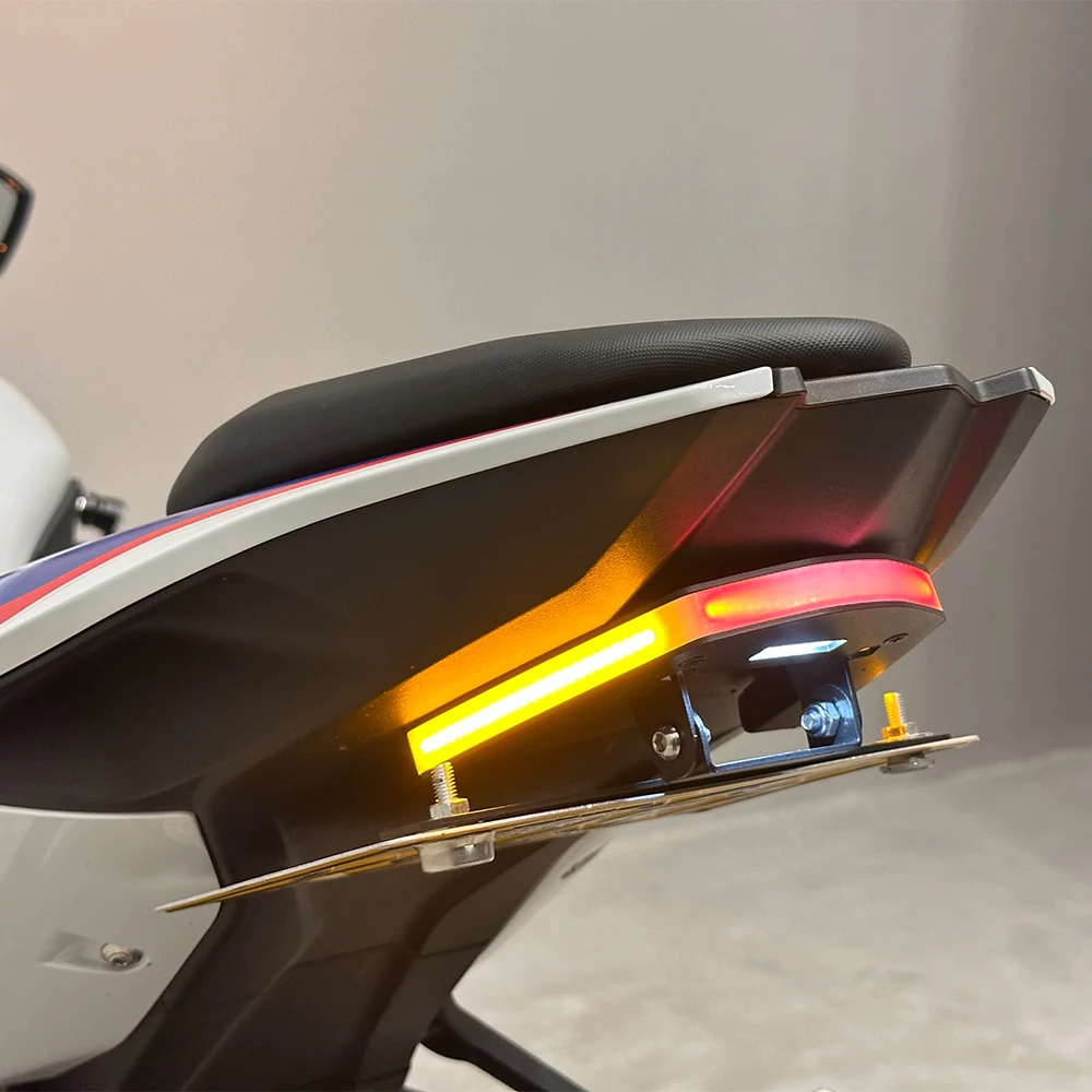 For BMW S1000RR 2020 2021 2022 2023 2024 2025 2026 Motorcycle License Plate Holder LED Light Tail Tidy Fender Eliminator