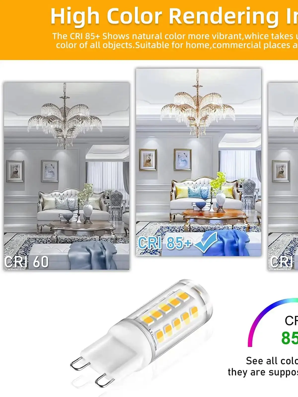 10Pcs Brightest G9 LED Lamp SMD 2835 Light Bulb Warm/White Light Spotlight replace Halogen light Ceramic Lamp For Home Chandelie