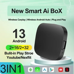 Android 13 Wireless Carplay Android Auto Ai Tv Box For Youtube Netflix For Volvo Benz Audi Mazda Chevrolet Ford Opel Hyundai
