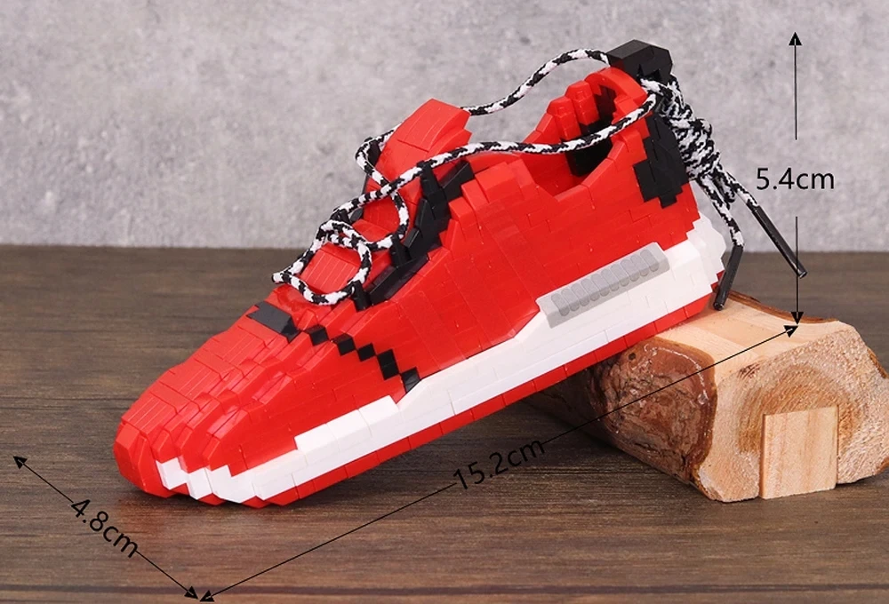 Neue DIY Sport Basketball Schuhe Bausteine Anime Turnschuhe Jungen Mädchen Spielzeug Auktion Modell Montage Block Ziegel Kinder Spielzeug Geschenke – Detail 12