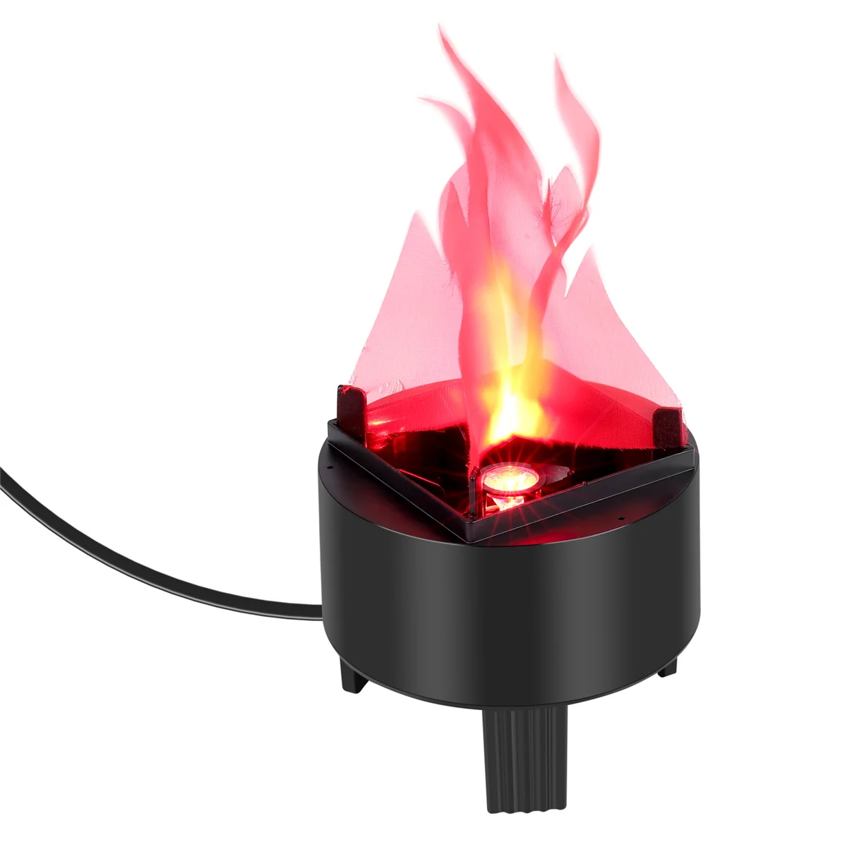 Enquêter électrique Élà LED avec effet de flamme, lampe de feu de camp FlUNICEF, fournitures de décoration de fête pour bar, scène, maison, prise américaine