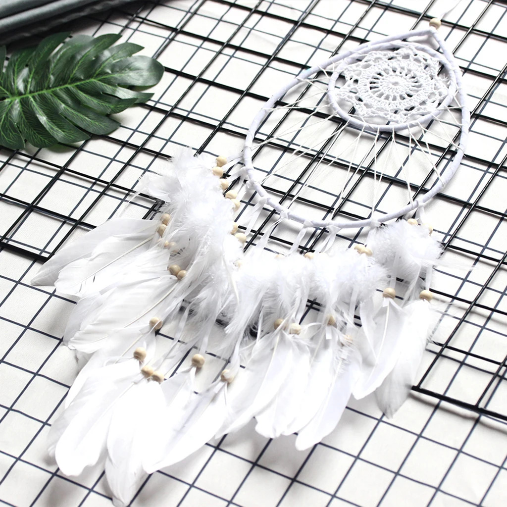 Fresh with Feathers Drop Shape Handmade Wall Hanging Ornaments