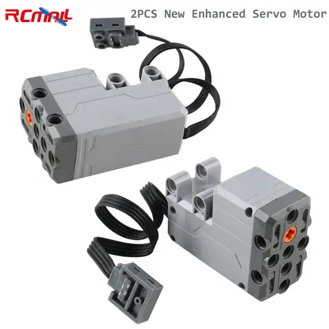 2PCS New Servo Motor High-Torque 88004 MOC Second Generation Building Block Power Function Technical Parts Enhanced Motor