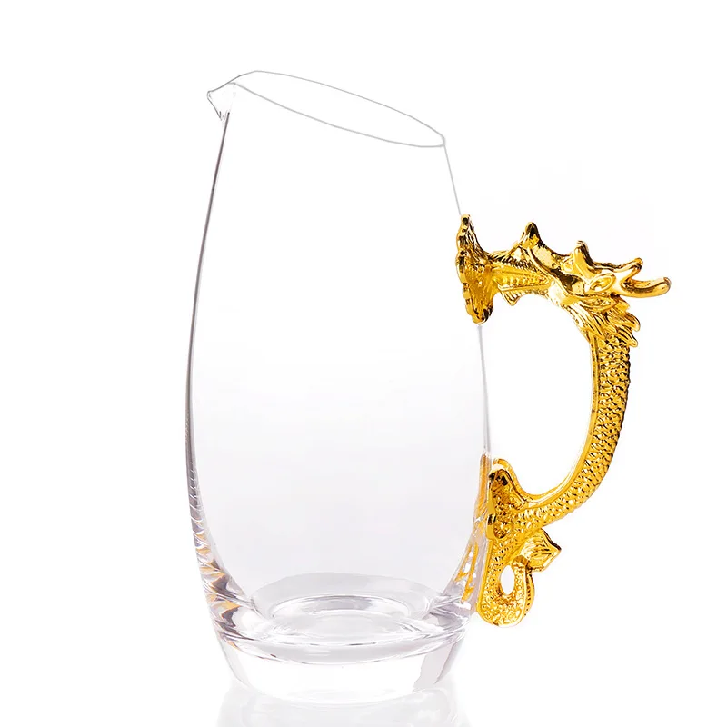 Exquisite Glass Wine Glass Tequila Vodka Dispenser Luxury Animal Horse Sheep Dragon Wine Glass Art Zodiac Wine Set Brandy Steins