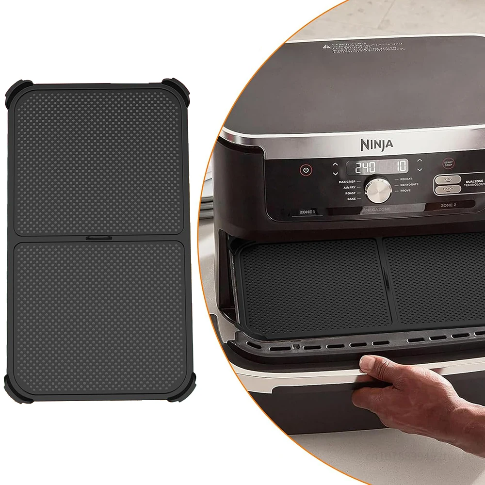 Wiederverwendbarer Spritzschutz für Luftfritteusen für Ninja Air Fryer AF500 Modelle, Silikon-Luftfritteusen-Spritzschutz, Zubehör für Luftfritteusen