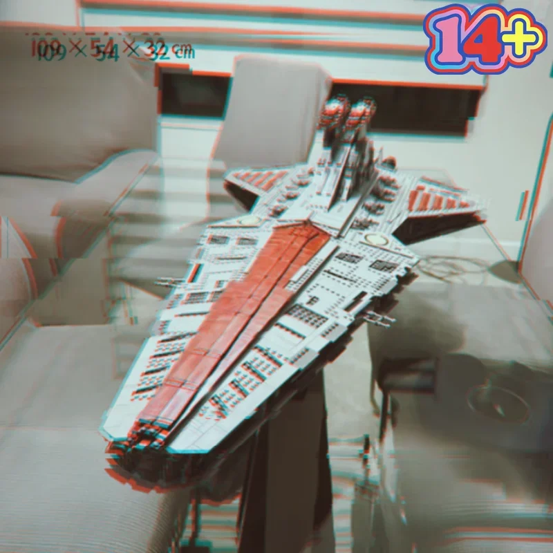 Hot Sale 5374PCS Clone Wars Venator Class Attack Cruiser Building Blocks Collector Edition DIY Assembly Large Space Warship Gift