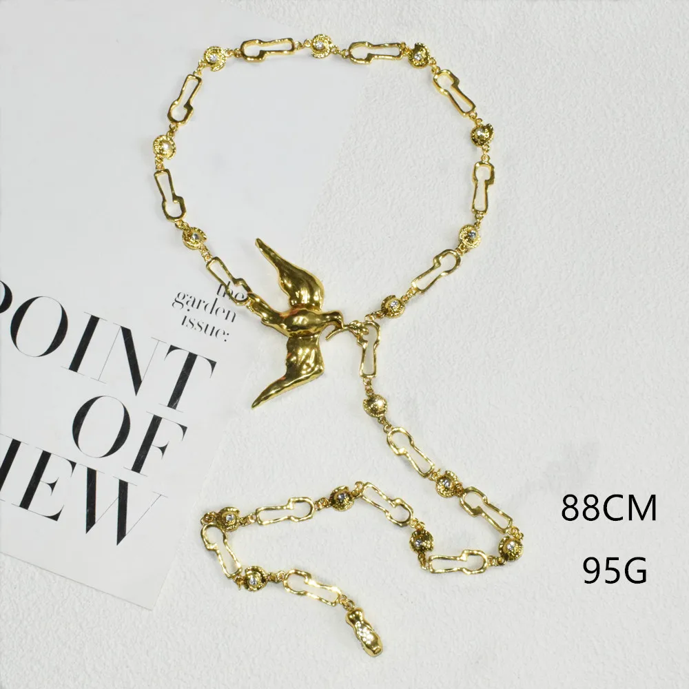 Neuheit Design Legierung Augen Gesichts Charms Halskette Für Frauen Mode Schmuck Marke Show Modell Taille Kette Zubehör – Detail 7