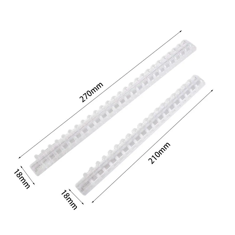 Organizer กระดาษคอลเลกชันคลิป Binder วงกลมแหวนโน้ตบุ๊ค Binding Spines หวีพลาสติกผูกหลวม Leaf Binder แหวน