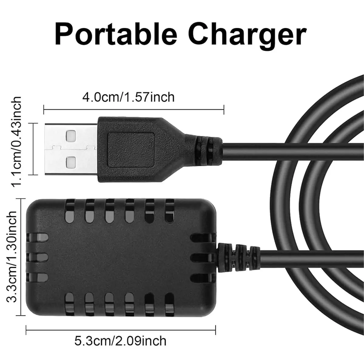 A74U 7.4V Lipo Battery Charger - RC Car Balance Chargers USB Cable 2-in-1 with XH-3P Plug 1A for 2S Batteries RC Cars