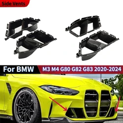 For BMW M3 M4 G80 G82 G83 2020-2024 Front Bumper Air Inlet Grille Side Vents Decorative Lip High Quality ABS Accessories Tuning