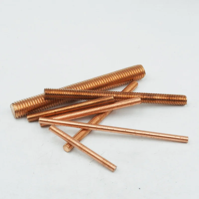 Copper Fully Threaded Metric Bar Studding Rods M4 M5 M6 M8 M10 M12 M16 M18 M20
