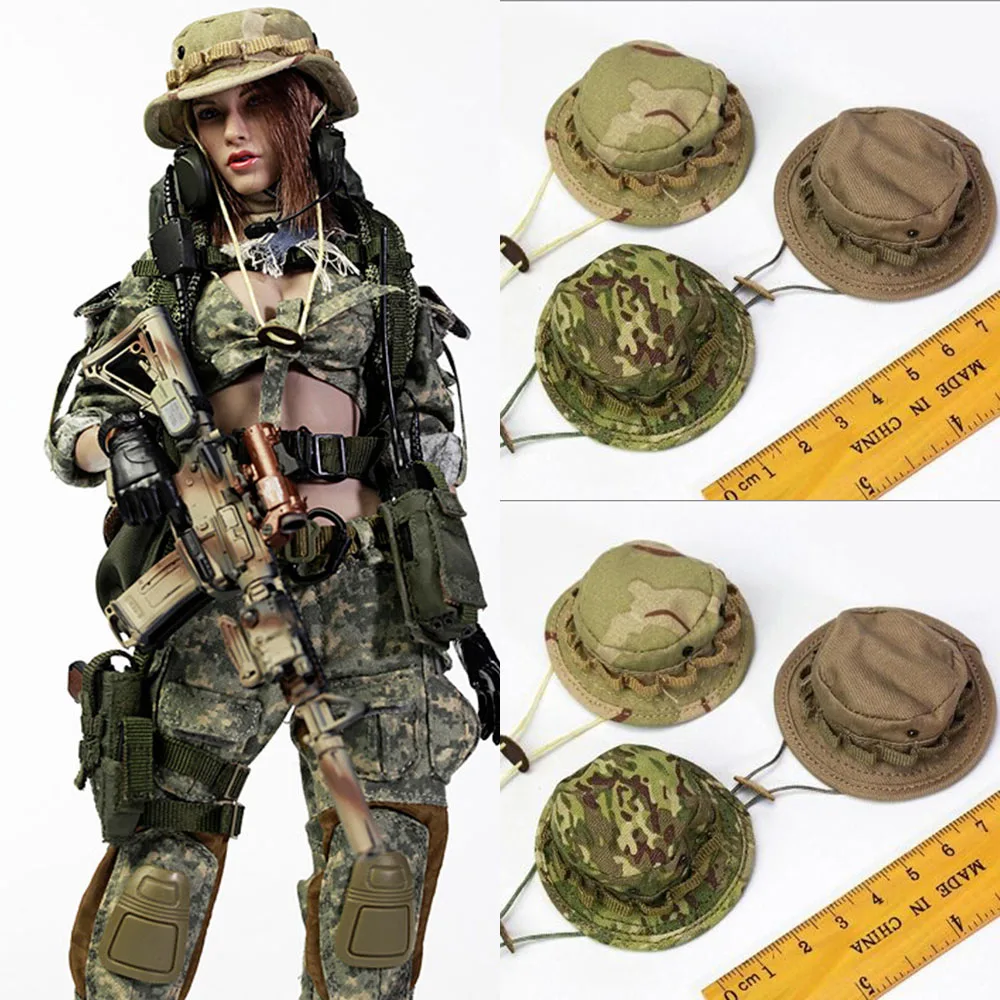 1/6ชายทหารหมวกทรงทหารยุทธวิธีหมวก Retro Unisex กลางแจ้งการล่าสัตว์ Camouflage Topi Rimba เดินป่าหมวกสำหรับ12 ''ตุ๊กตาขยับแขนขาได้