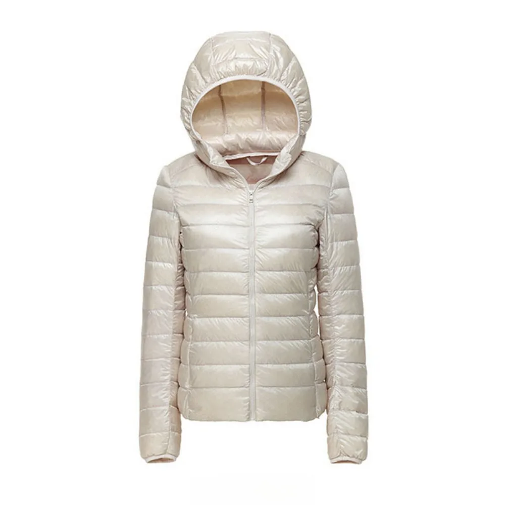 Autumn Winter Down Jacket For Women 2024 Ultralight Thin 90% White Duck Down Jackets Keep Warm Puffer Jacket Hooded Down Coat