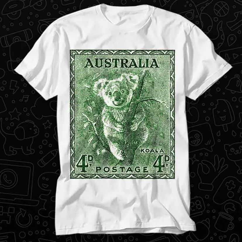 1940 Australia Koala Postage Stamp T Shirt Best Seller Top Adult Music Movie OZ515