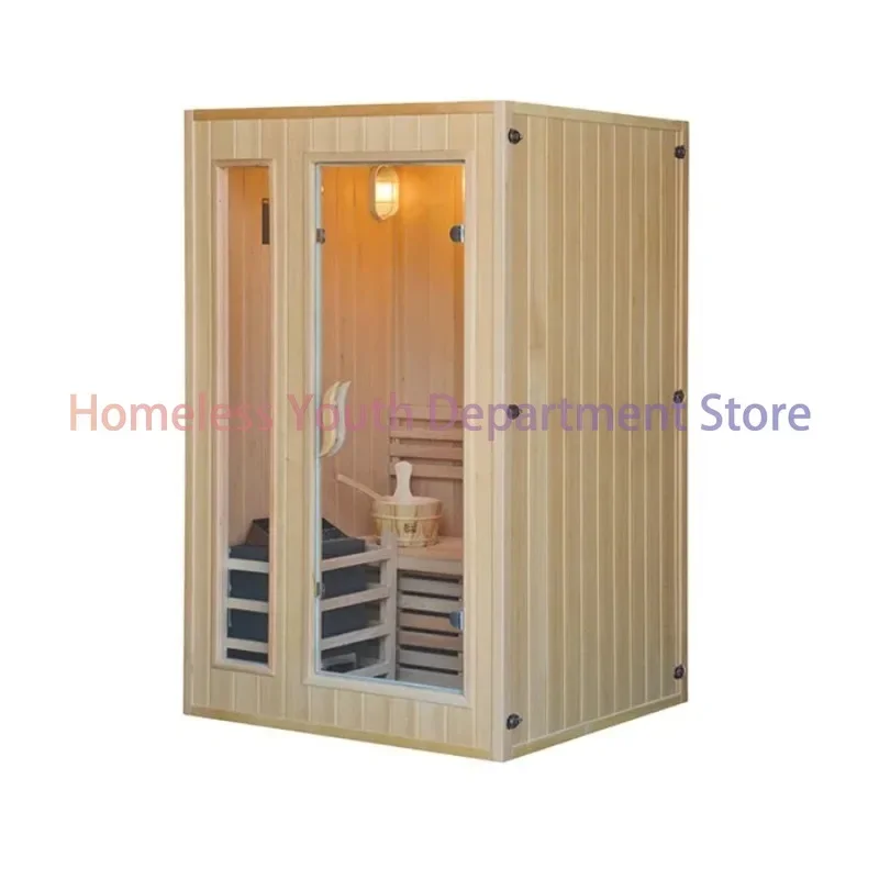 Outdoor traditional sauna for 2 people, factory sauna, steam shower room