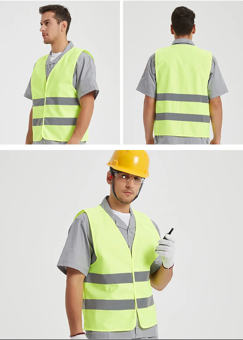 Breathble Reflective Safety Vest Sleeveless Clothing with Reflective Stripes Emergency Jacket Uniforms for Workers