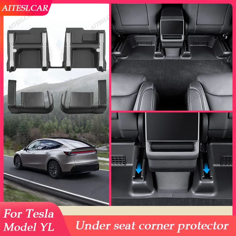 Suitable for the Updated Tesla Model YL Seat Bottom Corner Protector TPE Rear Anti Kick Protection Corner Protector Wholesale