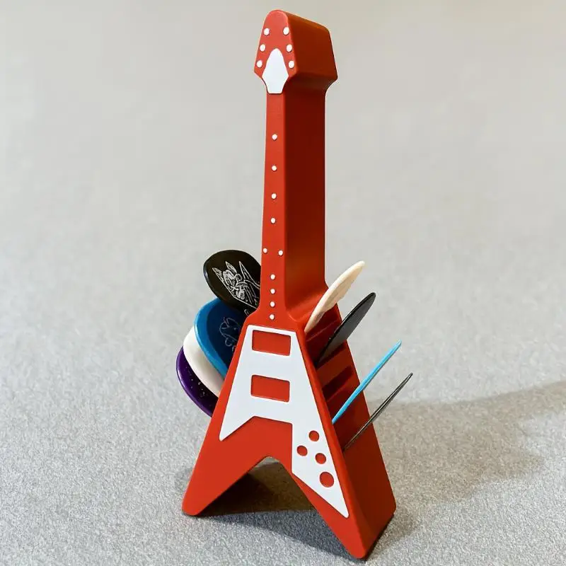 Universeller, tragbarer Gitarrenplektrumhalter, kratzfestes Aufbewahrungsetui für Akustik- und E-Gitarren, für den Heimgebrauch. – Detail 5