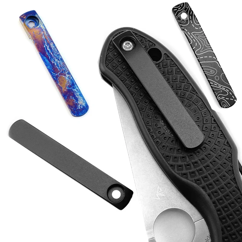 

3 цвета, титановый интегрированный карманный зажим, задний зажим для Spyderco Para3, легкий Sire Autonomy1 Manix 2 LW SpydieChef