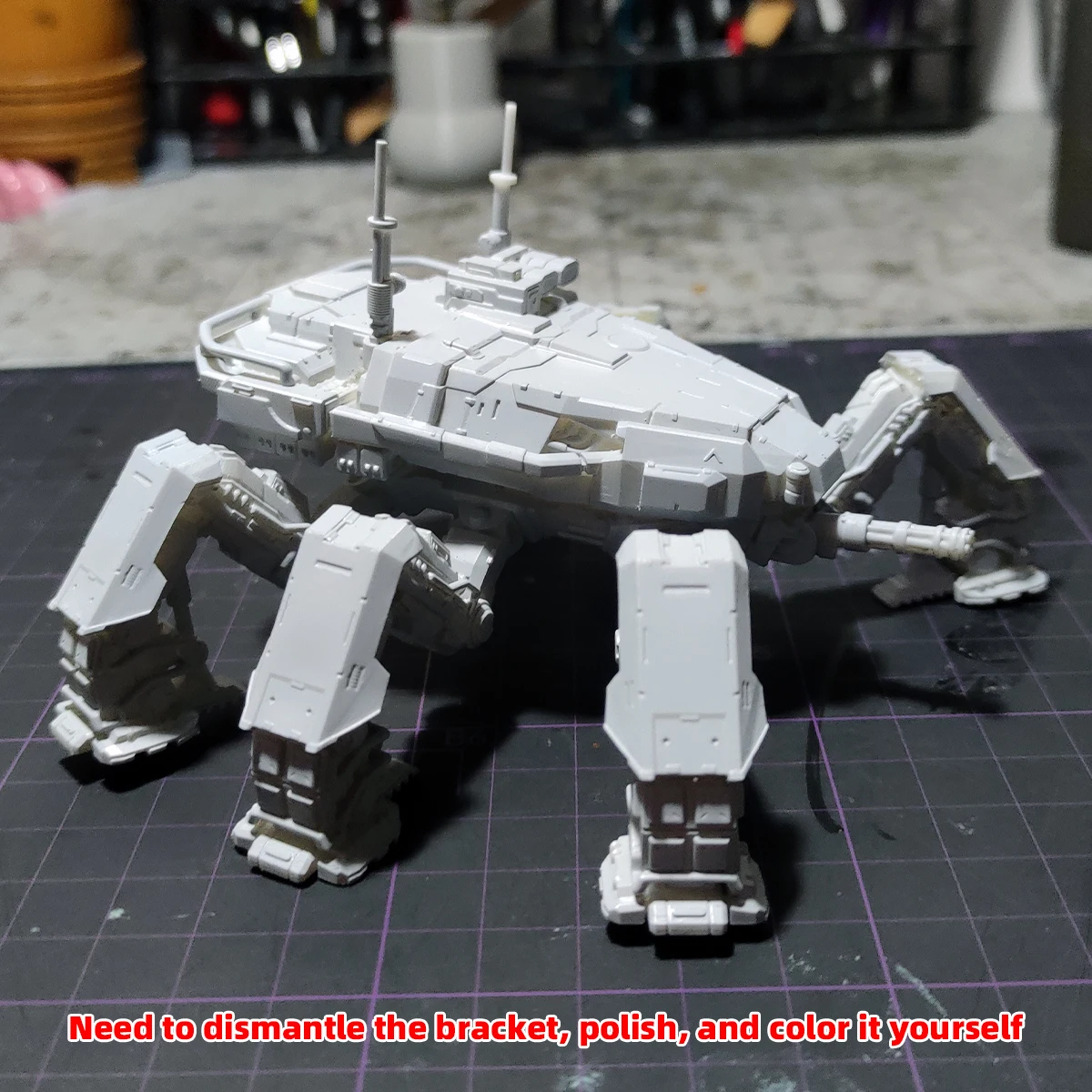 1/72 Modellbausatz 3D Harz Miniatur Diorama Gebäude Unbemalt Sci-Fi Mecha Panzer Hexapod DIY – Detail 10