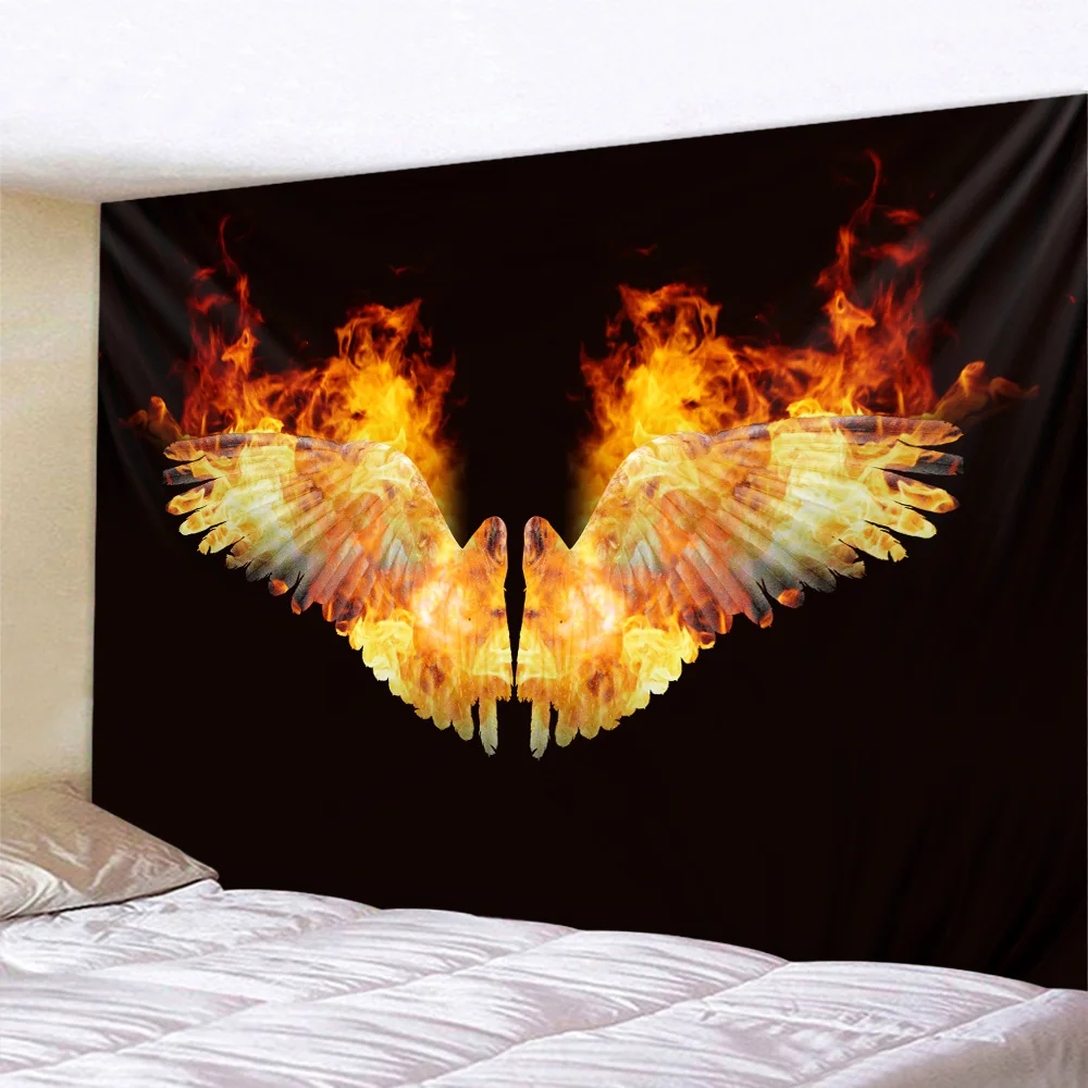 Wings Dream Art tapestry Dormitory Office Room Hippie Wall Art tapestry Home Bedroom Cartoon Aesthetic Decoration Wall Hanging